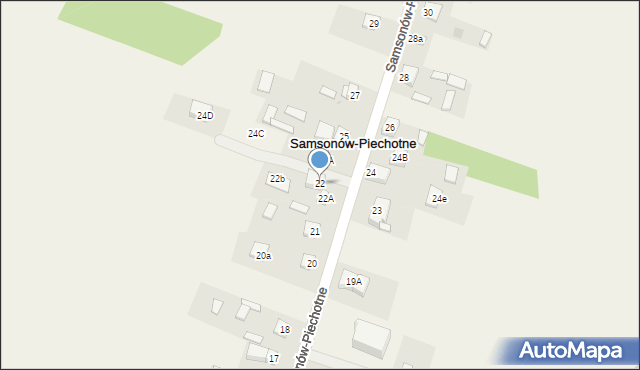 Samsonów-Piechotne, Samsonów-Piechotne, 22, mapa Samsonów-Piechotne