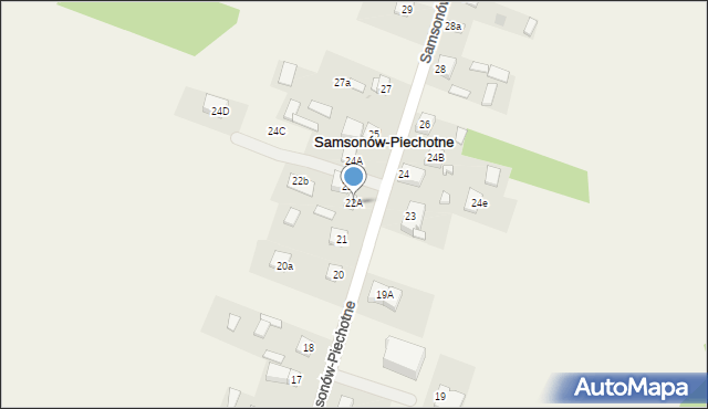 Samsonów-Piechotne, Samsonów-Piechotne, 22A, mapa Samsonów-Piechotne