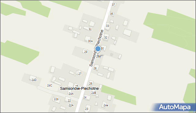 Samsonów-Piechotne, Samsonów-Piechotne, 28a, mapa Samsonów-Piechotne