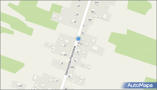 Samsonów-Piechotne, Samsonów-Piechotne, 33a, mapa Samsonów-Piechotne