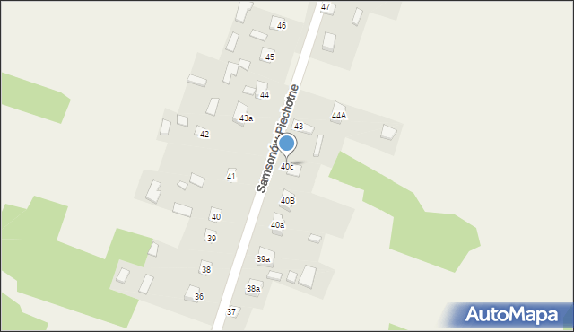 Samsonów-Piechotne, Samsonów-Piechotne, 40c, mapa Samsonów-Piechotne