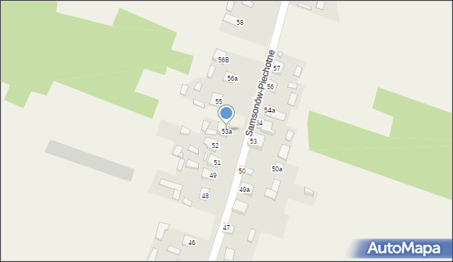 Samsonów-Piechotne, Samsonów-Piechotne, 53a, mapa Samsonów-Piechotne
