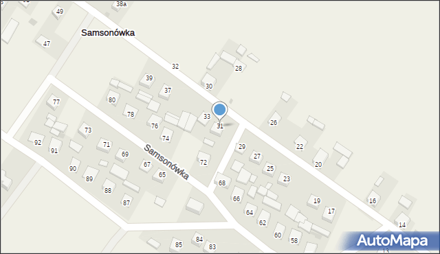 Samsonówka, Samsonówka, 31, mapa Samsonówka