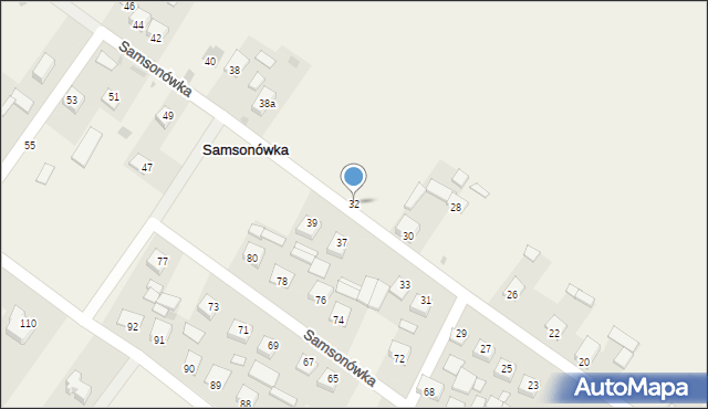 Samsonówka, Samsonówka, 32, mapa Samsonówka