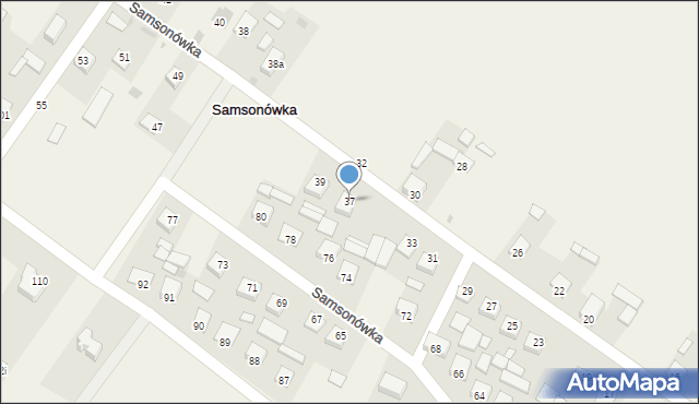 Samsonówka, Samsonówka, 37, mapa Samsonówka