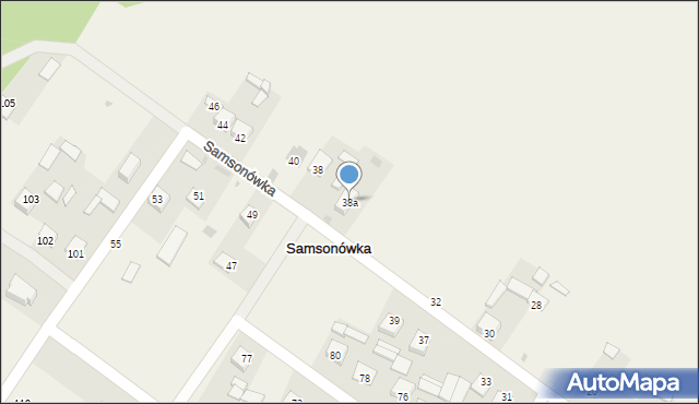 Samsonówka, Samsonówka, 38a, mapa Samsonówka