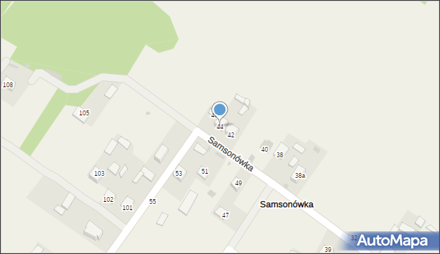 Samsonówka, Samsonówka, 44, mapa Samsonówka