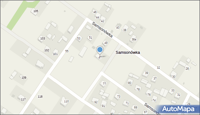 Samsonówka, Samsonówka, 47, mapa Samsonówka