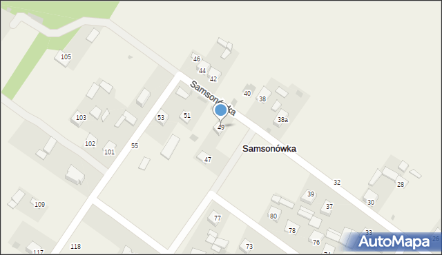 Samsonówka, Samsonówka, 49, mapa Samsonówka