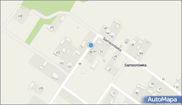 Samsonówka, Samsonówka, 53, mapa Samsonówka
