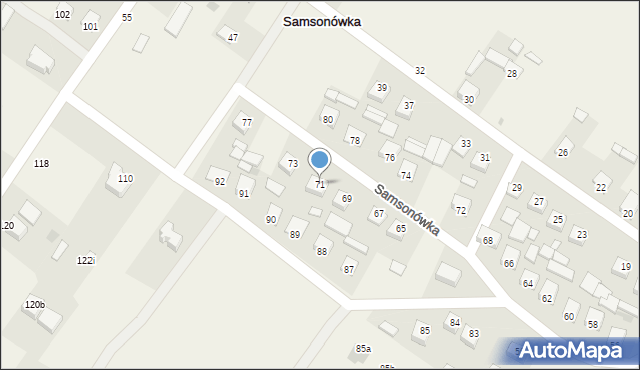 Samsonówka, Samsonówka, 71, mapa Samsonówka