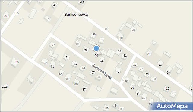Samsonówka, Samsonówka, 76, mapa Samsonówka