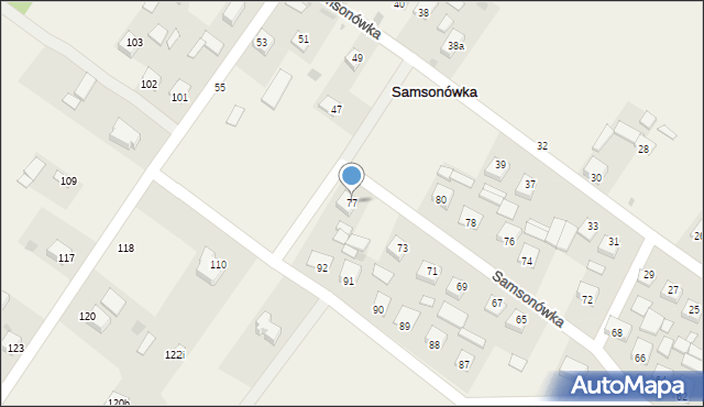 Samsonówka, Samsonówka, 77, mapa Samsonówka