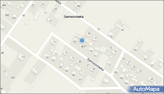Samsonówka, Samsonówka, 78, mapa Samsonówka