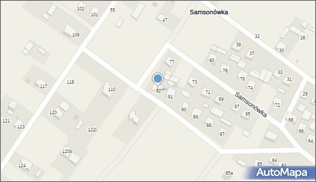 Samsonówka, Samsonówka, 92, mapa Samsonówka