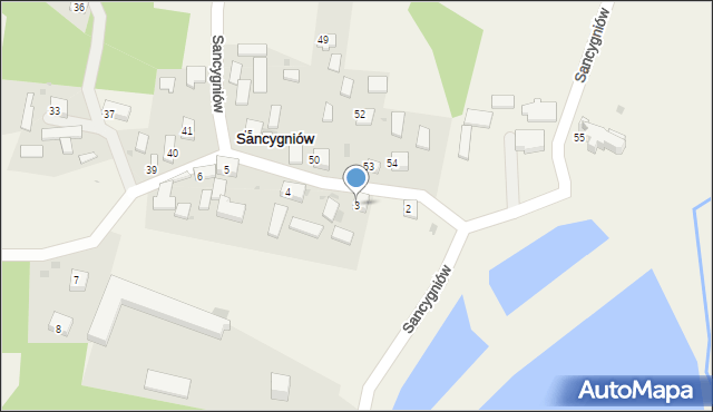 Sancygniów, Sancygniów, 3, mapa Sancygniów