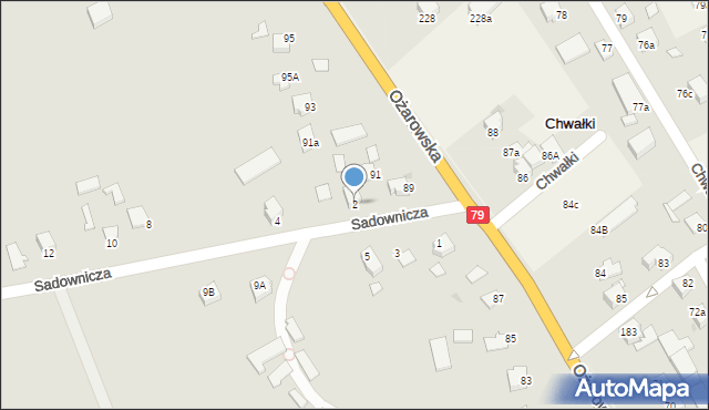 Sandomierz, Sadownicza, 2, mapa Sandomierza