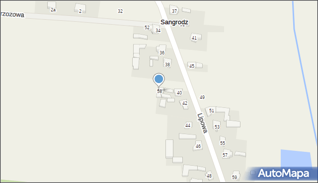 Sangrodz, Sangrodz, 58, mapa Sangrodz