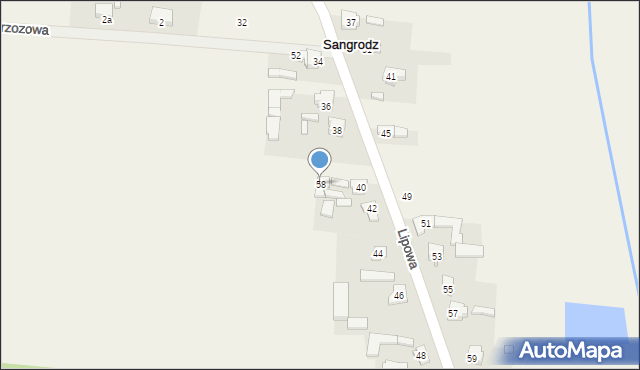 Sangrodz, Sangrodz, 58, mapa Sangrodz