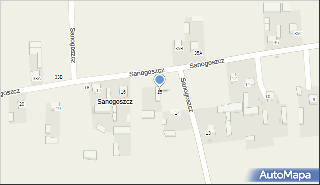 Sanogoszcz, Sanogoszcz, 15, mapa Sanogoszcz