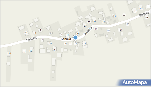 Sanoka, Sanoka, 13, mapa Sanoka