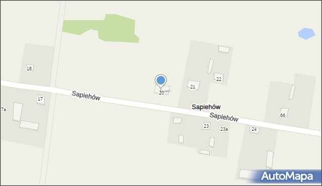 Sapiehów, Sapiehów, 20, mapa Sapiehów