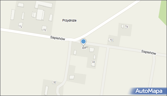 Sapiehów, Sapiehów, 32A, mapa Sapiehów