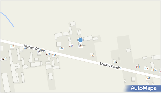 Sarbice Drugie, Sarbice Drugie, 122, mapa Sarbice Drugie