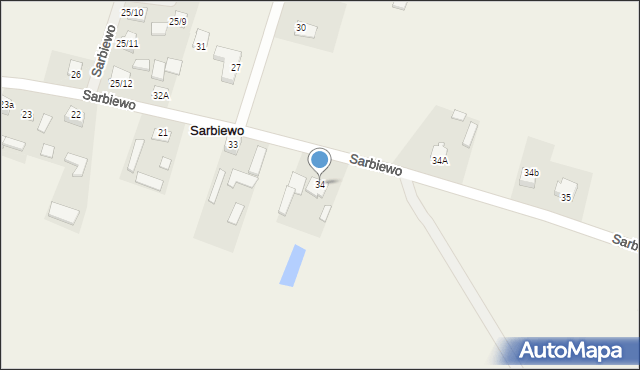 Sarbiewo, Sarbiewo, 34, mapa Sarbiewo