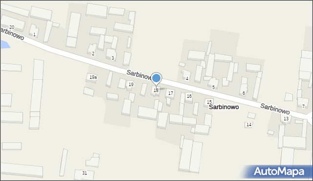 Sarbinowo, Sarbinowo, 18, mapa Sarbinowo