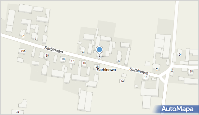 Sarbinowo, Sarbinowo, 5, mapa Sarbinowo