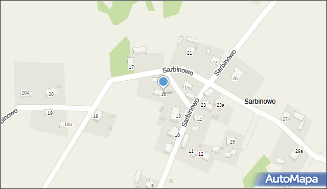 Sarbinowo, Sarbinowo, 16, mapa Sarbinowo