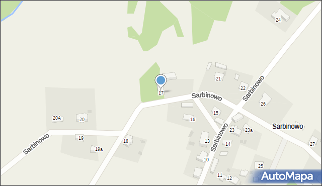 Sarbinowo, Sarbinowo, 17, mapa Sarbinowo