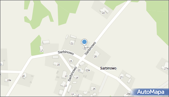 Sarbinowo, Sarbinowo, 22, mapa Sarbinowo