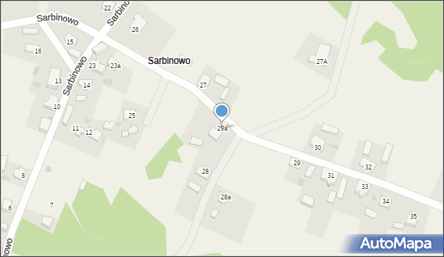 Sarbinowo, Sarbinowo, 29a, mapa Sarbinowo