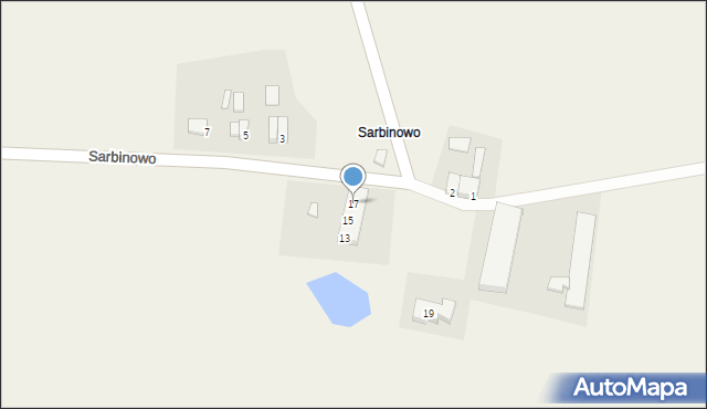Sarbinowo, Sarbinowo, 17, mapa Sarbinowo