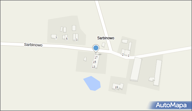 Sarbinowo, Sarbinowo, 18, mapa Sarbinowo