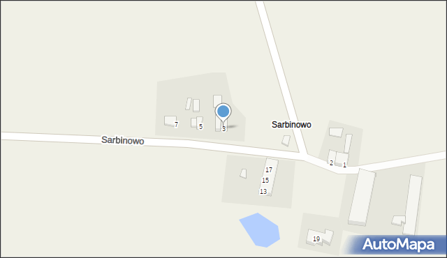 Sarbinowo, Sarbinowo, 3, mapa Sarbinowo