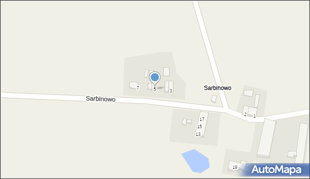 Sarbinowo, Sarbinowo, 5, mapa Sarbinowo