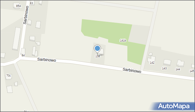 Sarbinowo, Sarbinowo, 138, mapa Sarbinowo