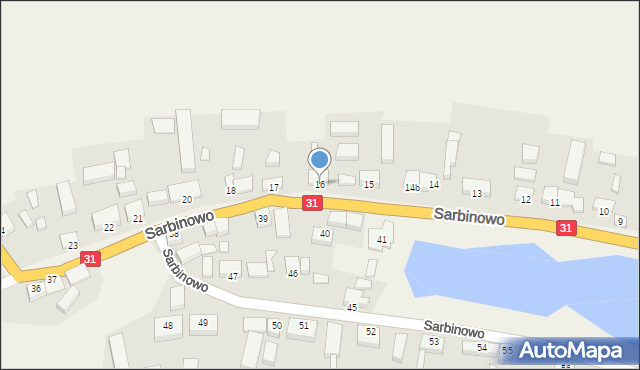 Sarbinowo, Sarbinowo, 16, mapa Sarbinowo