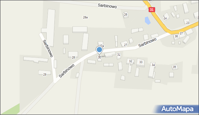 Sarbinowo, Sarbinowo, 30, mapa Sarbinowo