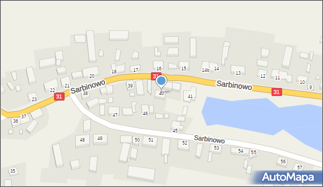 Sarbinowo, Sarbinowo, 40, mapa Sarbinowo
