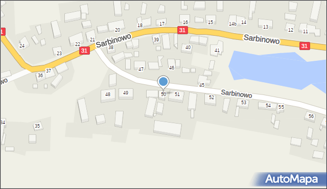 Sarbinowo, Sarbinowo, 50, mapa Sarbinowo