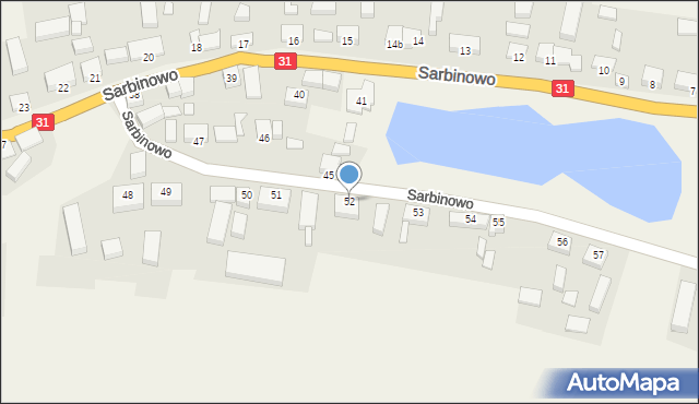 Sarbinowo, Sarbinowo, 52, mapa Sarbinowo