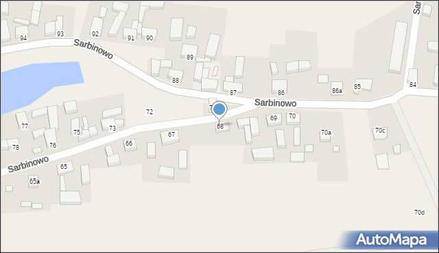 Sarbinowo, Sarbinowo, 68, mapa Sarbinowo
