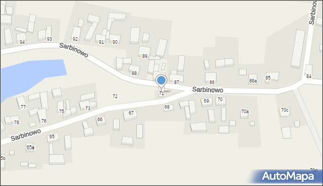 Sarbinowo, Sarbinowo, 71, mapa Sarbinowo