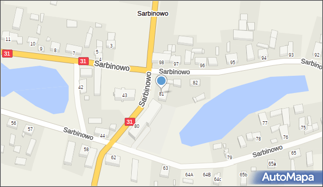 Sarbinowo, Sarbinowo, 81, mapa Sarbinowo