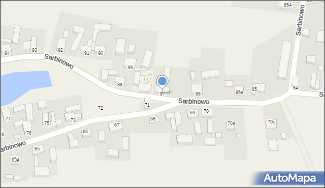 Sarbinowo, Sarbinowo, 87, mapa Sarbinowo