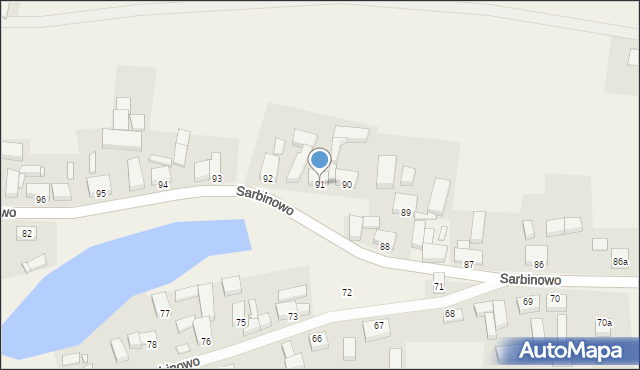 Sarbinowo, Sarbinowo, 91, mapa Sarbinowo